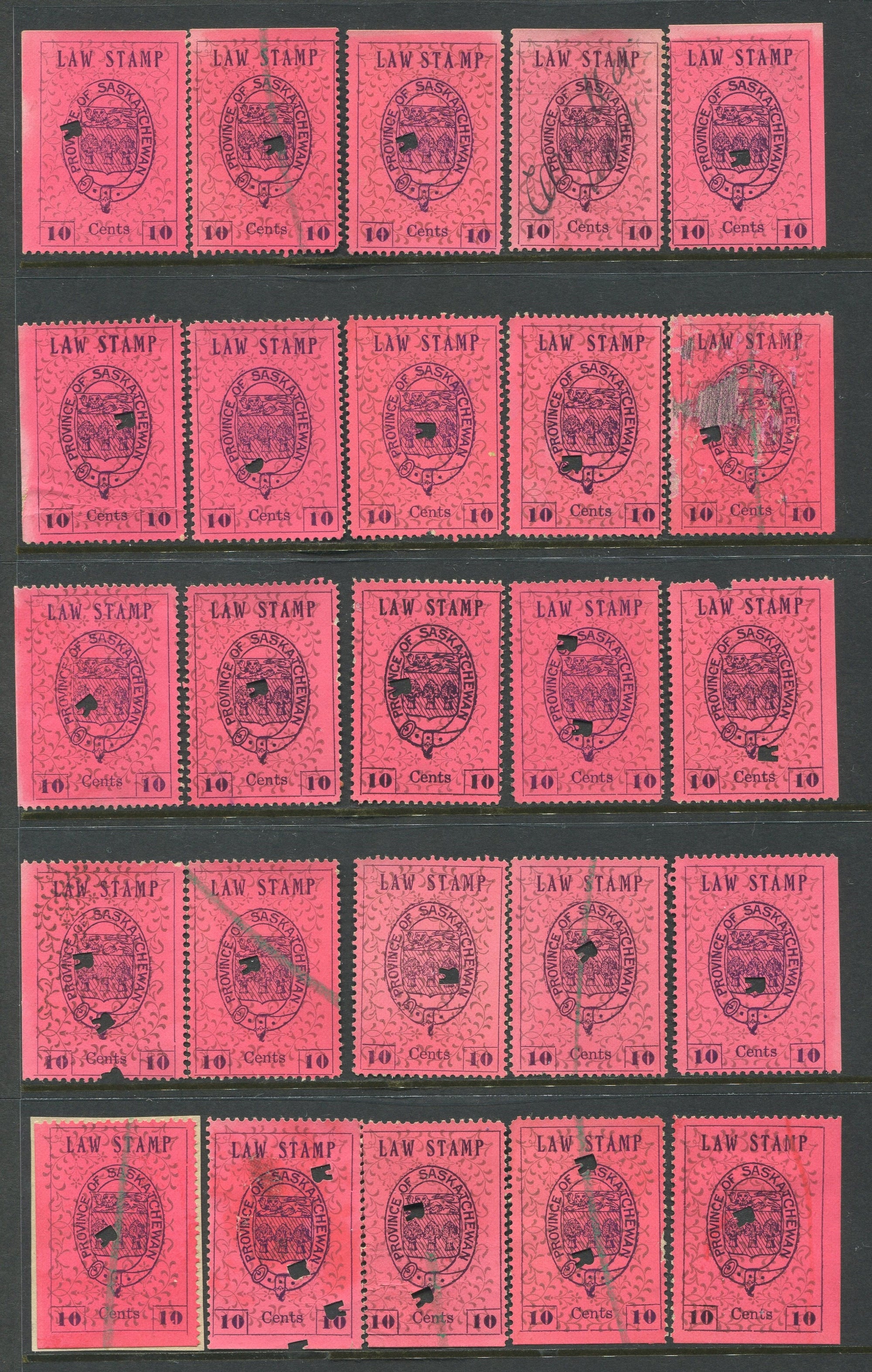 0002SL1709 - SL2 - Used Reconstructed Sheet - Deveney Stamps Ltd. Canadian Stamps