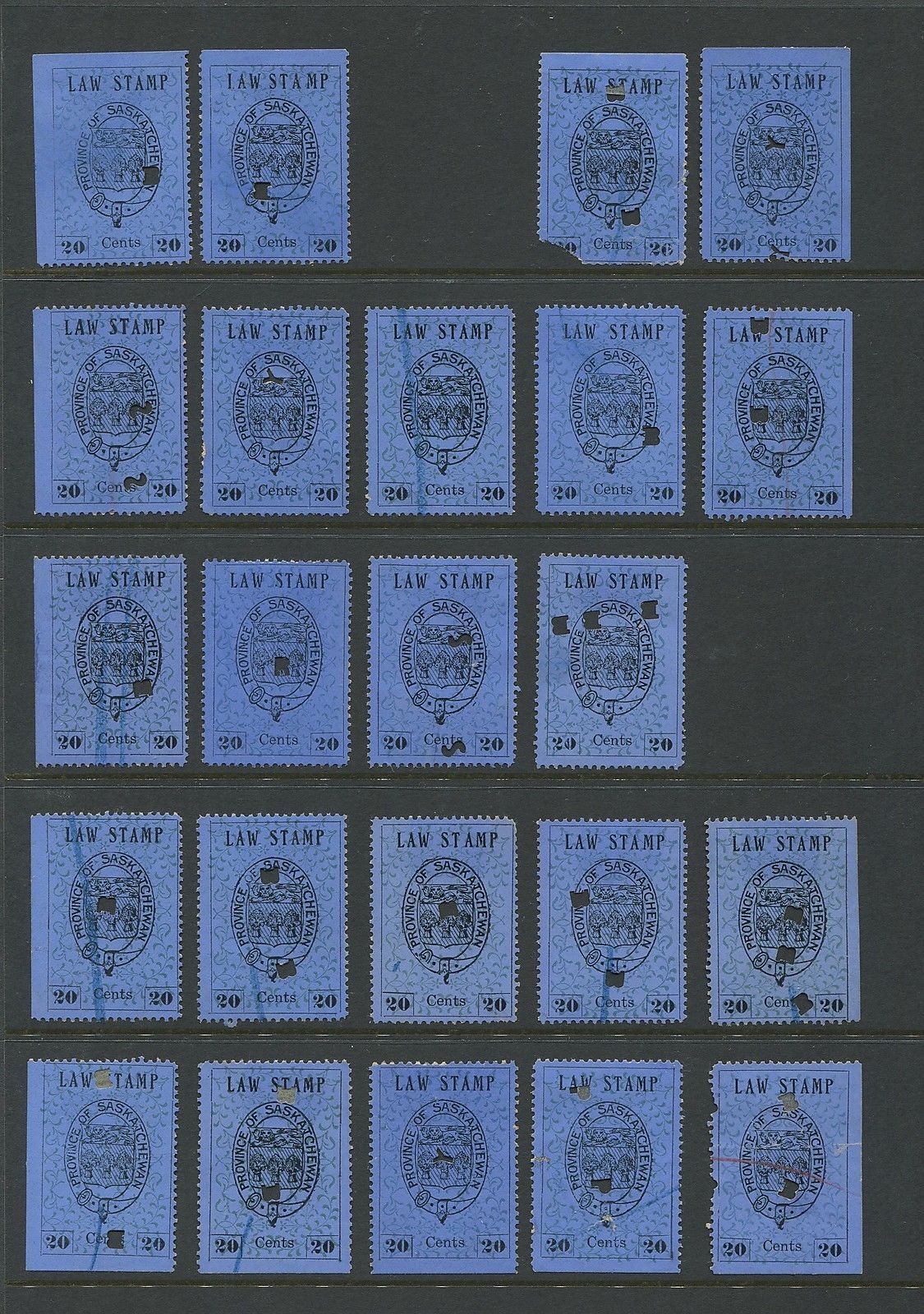 0003SL1709 - SL3 - Used Partially Reconstructed Sheet - Deveney Stamps Ltd. Canadian Stamps