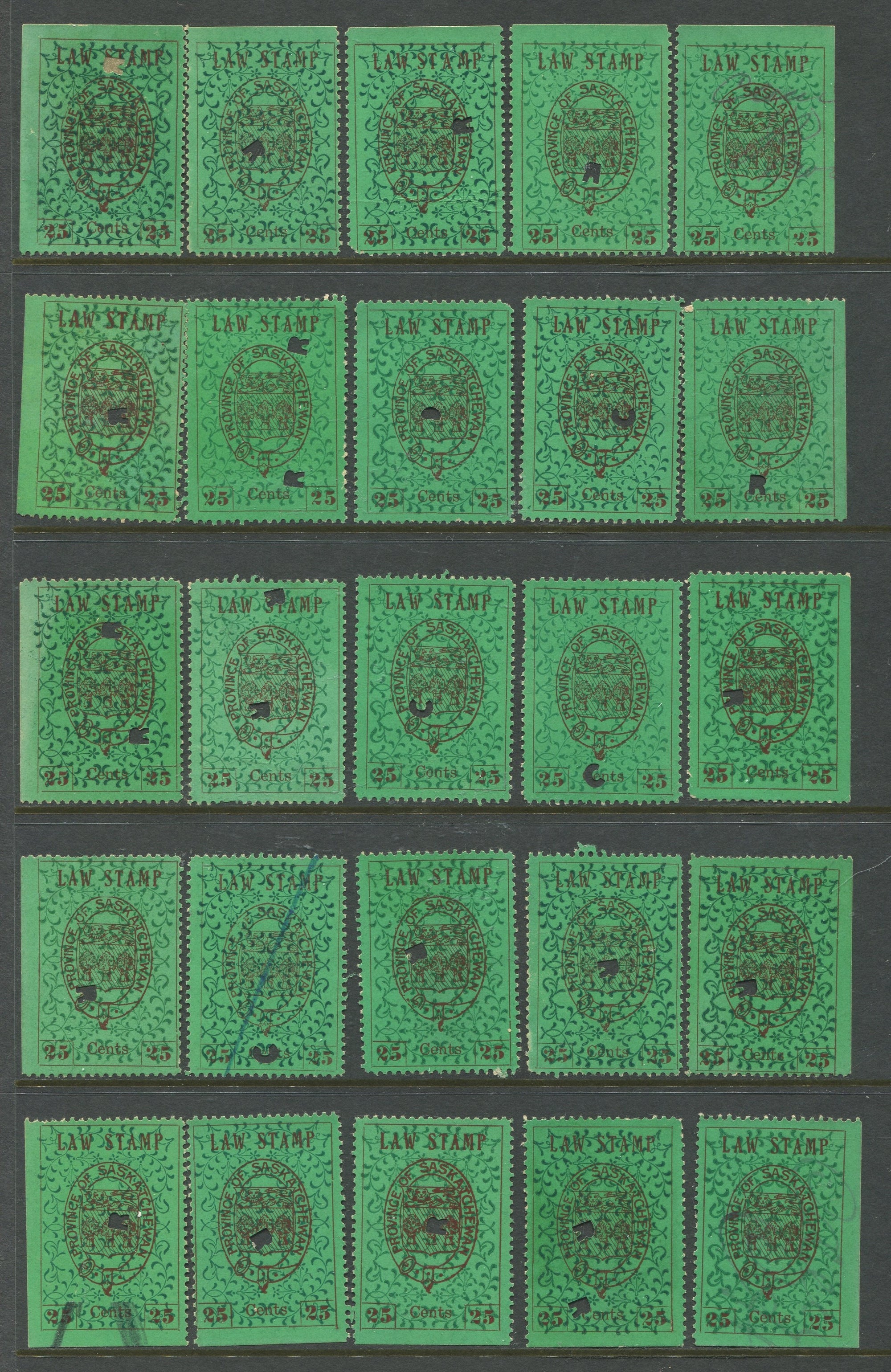 0004SL1709 - SL4 - Used Reconstructed Sheet - Deveney Stamps Ltd. Canadian Stamps