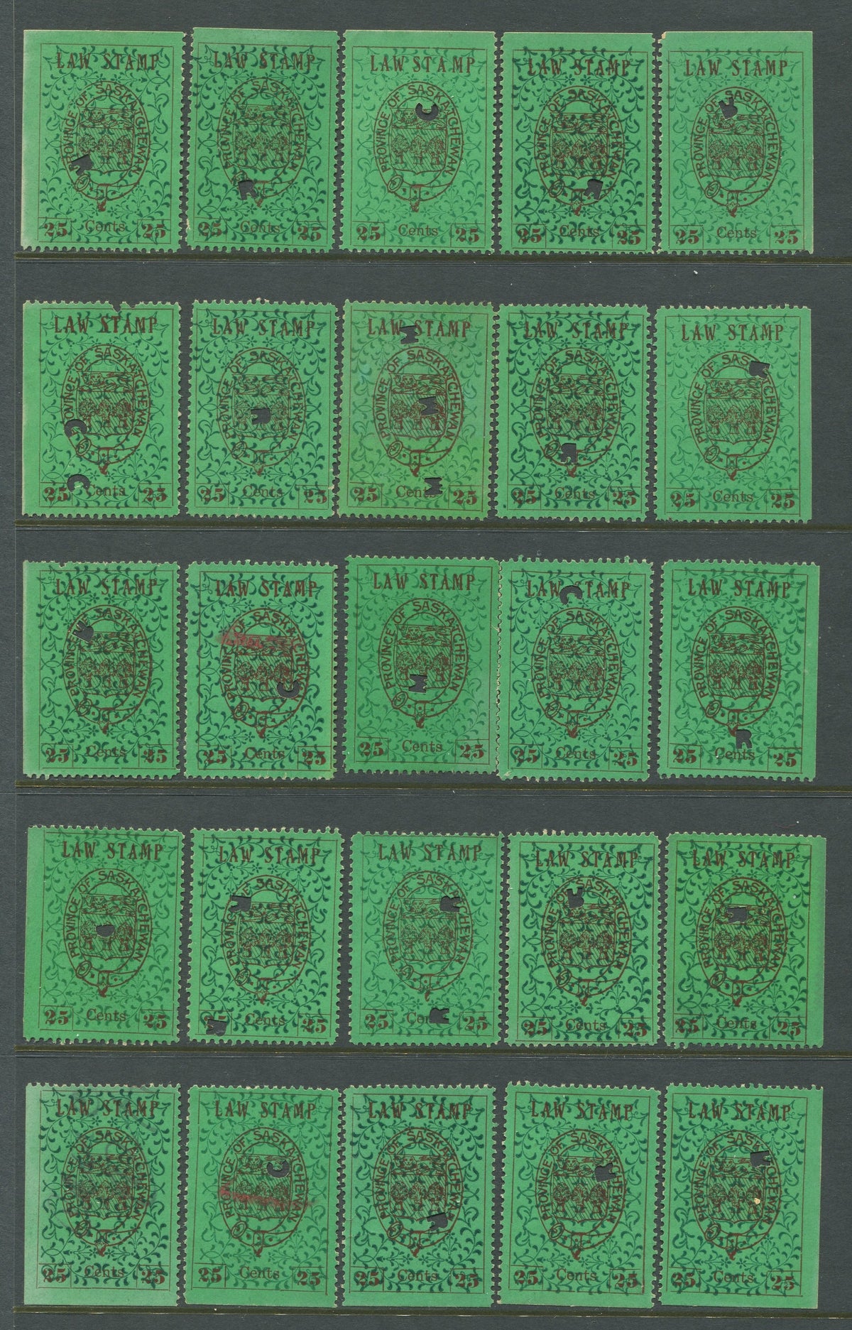 0004SL1709 - SL4 - Used Reconstructed Sheet - Deveney Stamps Ltd. Canadian Stamps
