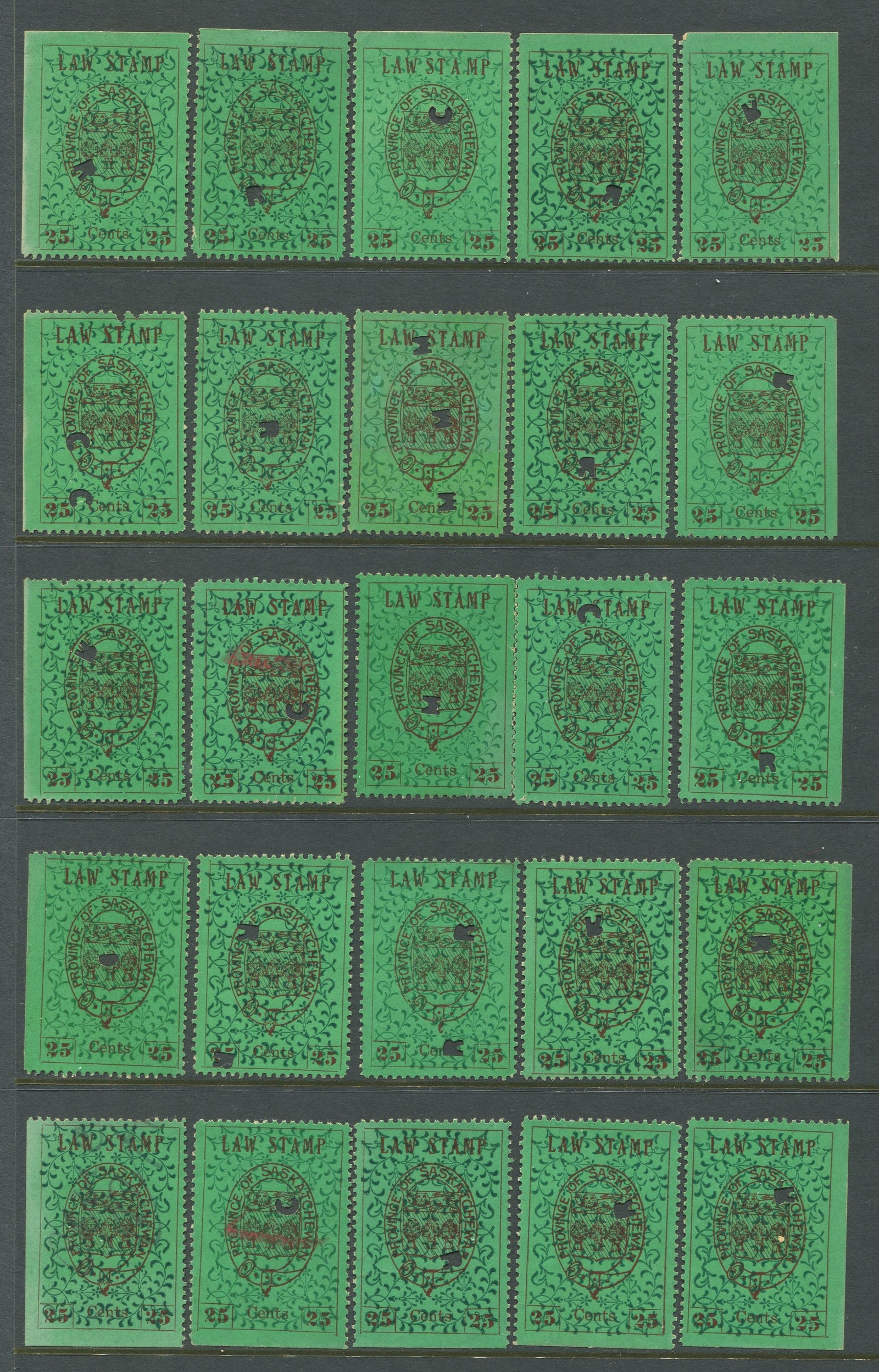 0004SL1709 - SL4 - Used Reconstructed Sheet - Deveney Stamps Ltd. Canadian Stamps