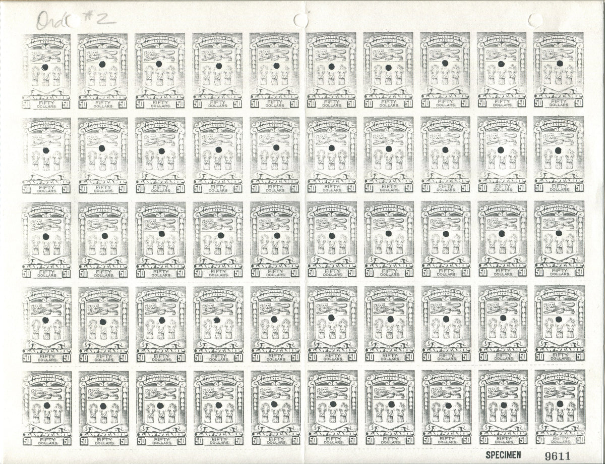 0068SL1910 - Saskatchewan Law Stamp Specimen Collection - SL68//SL78