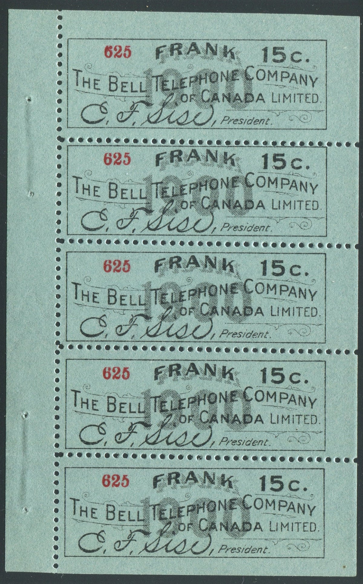 0117BT1907 - TBT3a - Mint Booklet Pane, Watermarked