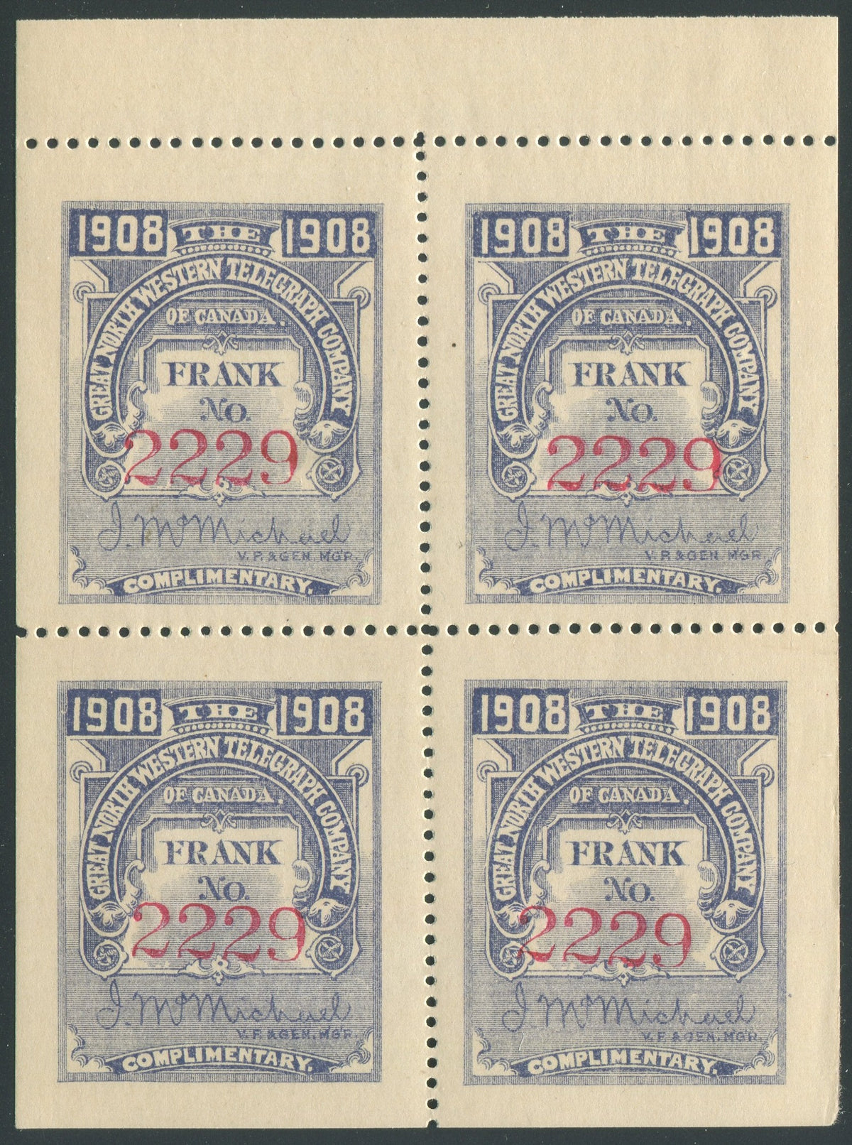 0068GN1907 - TGN19 - Mint Booklet Pane