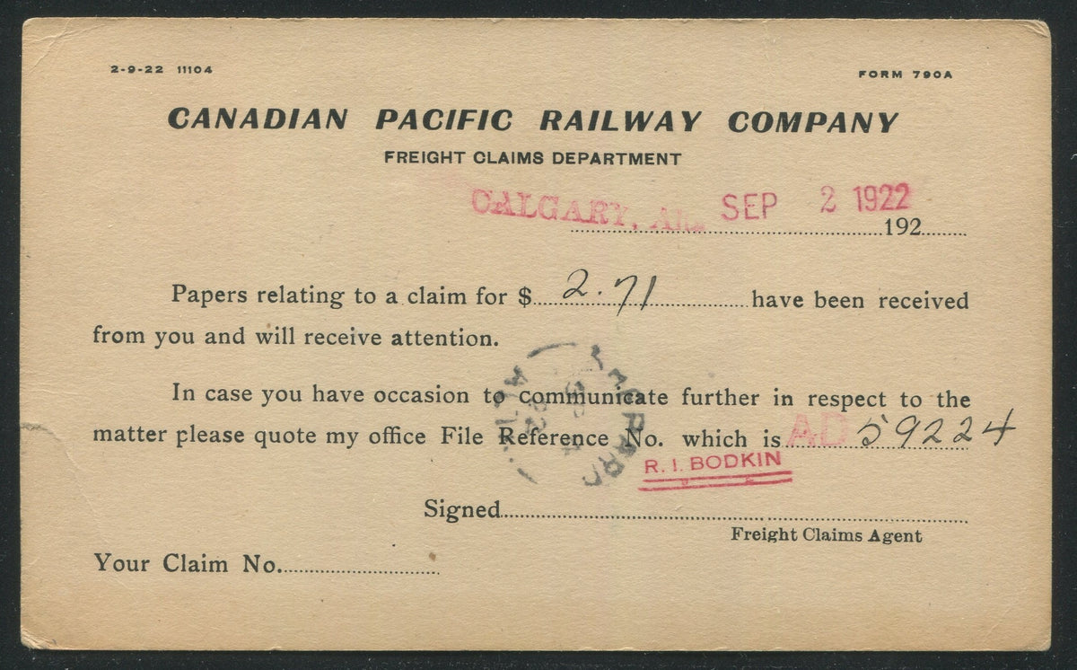 0131CP2209 - Algonquin Hotel - CPR C65 (Used)