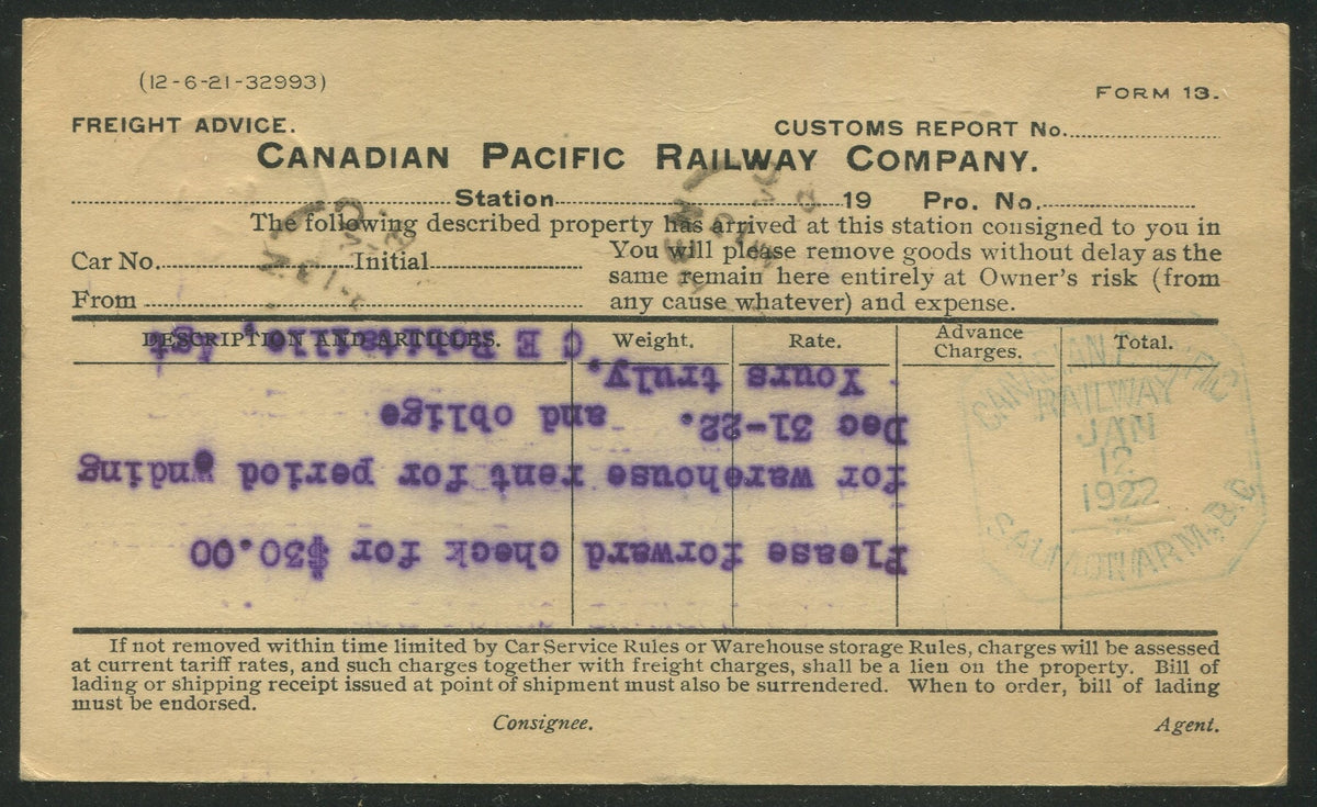 0131CP2211 - Algonquin Hotel - CPR C65 (Used)