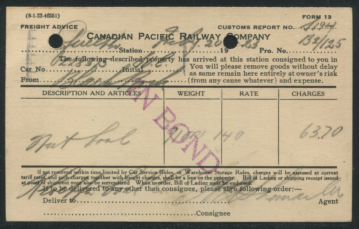 0165CP2210 - Banff Springs Hotel - CPR F66 (Used)