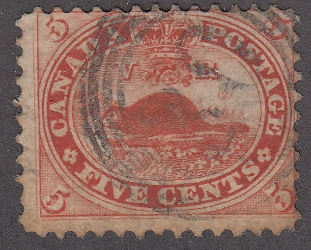 0015CA2007 - Canada #15 4 Ring Numeral Cancel &#39;30&#39;