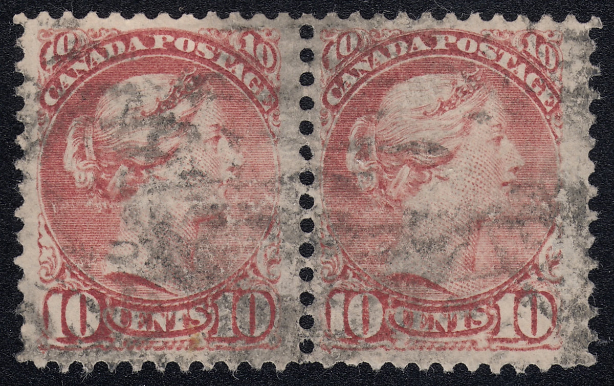 0045CA2102 - Canada #45aiii - Used Pair, Re-entry