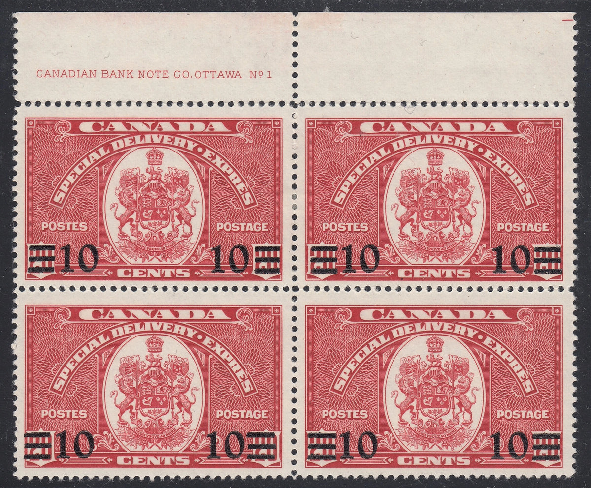 0111CA2104 - Canada E9 - Mint Plate Block