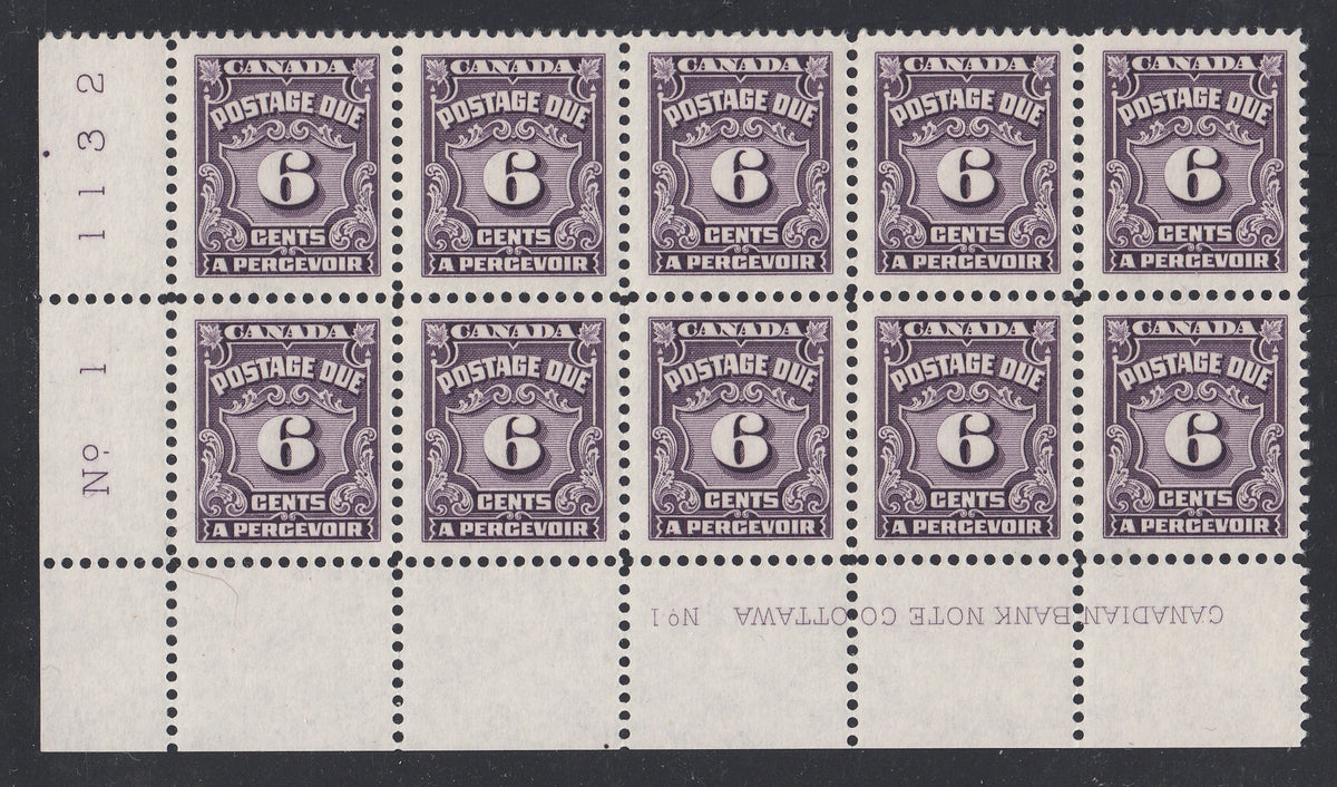 0135CA2104 - Canada J19 - Mint Large Plate Block