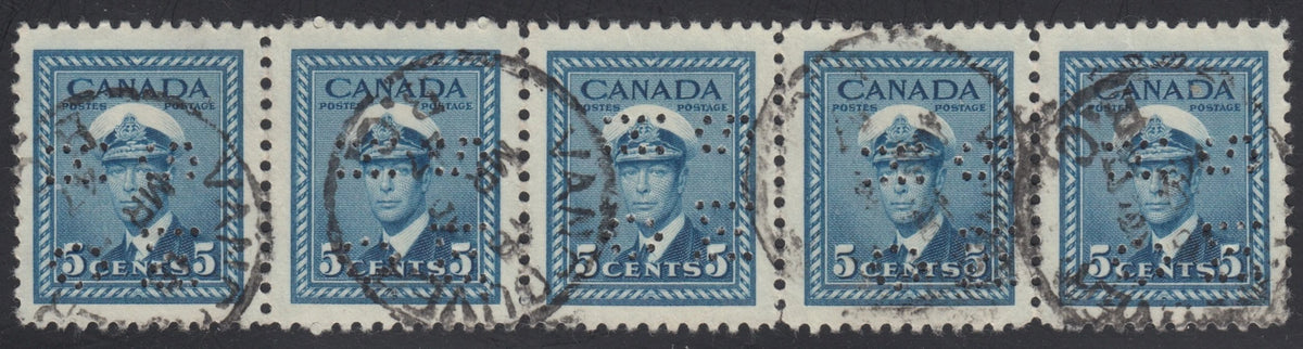 0316CA2109 - Canada O255 &#39;E&#39; - Used Strip, Miss Aligned