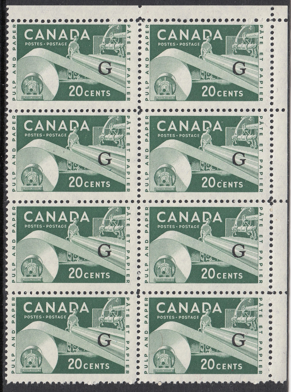 0393CA2104 - Canada O45a - Mint Large Block