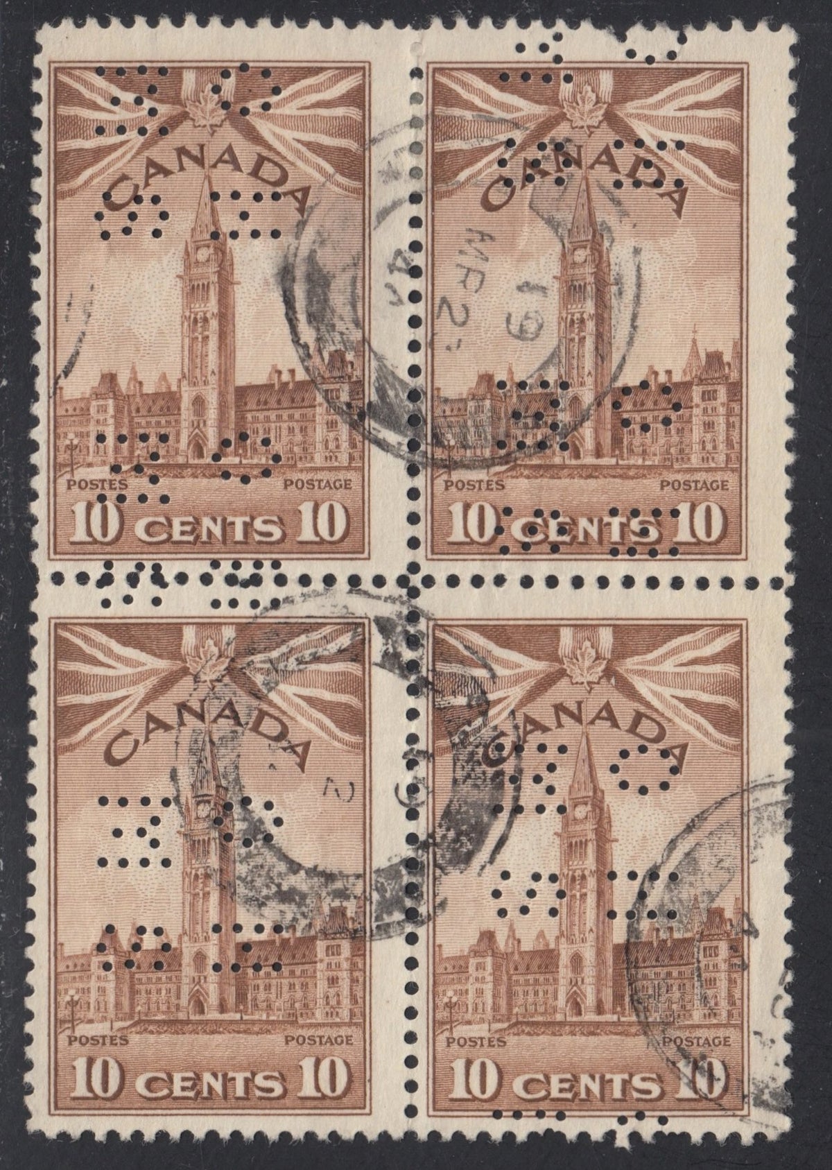 0318CA2109 - Canada O257 &#39;F&#39; - Used Block