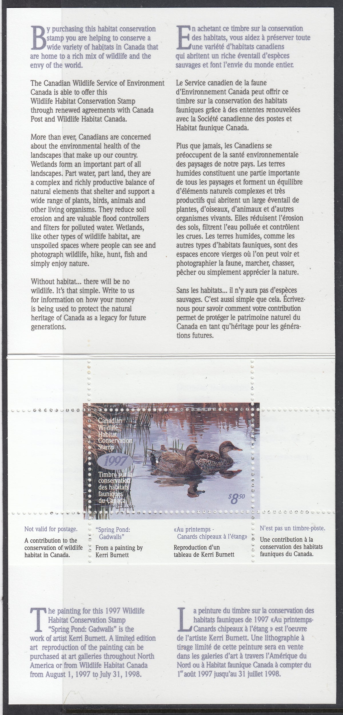 0013FW2105 - FWH13 - Mint in Booklet