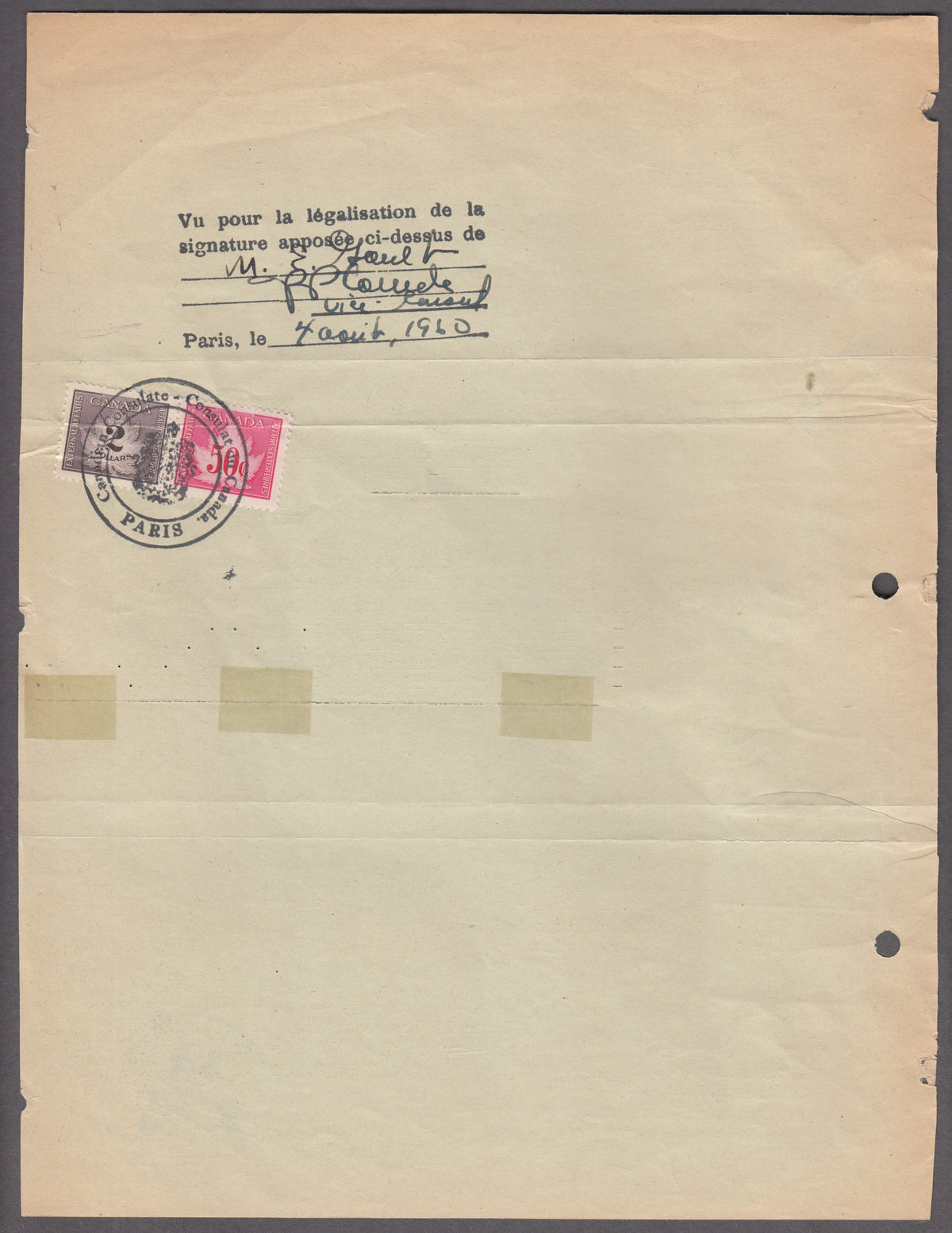 0019CF2204 - FCF2, 4 - Used on French Document