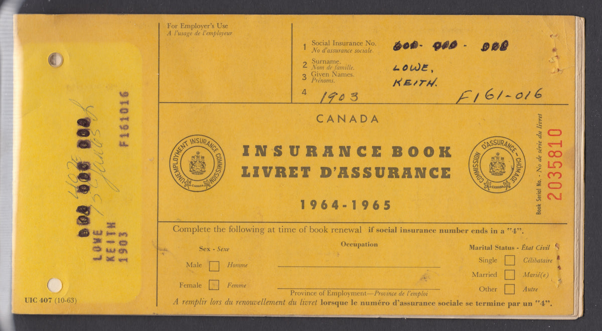 0081FU2110 - FU81, 82 - Insurance Book