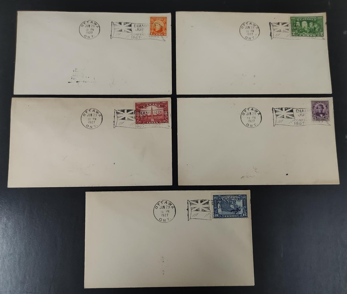 0141CA2205 - Canada #141-#145 - First Day Covers Set