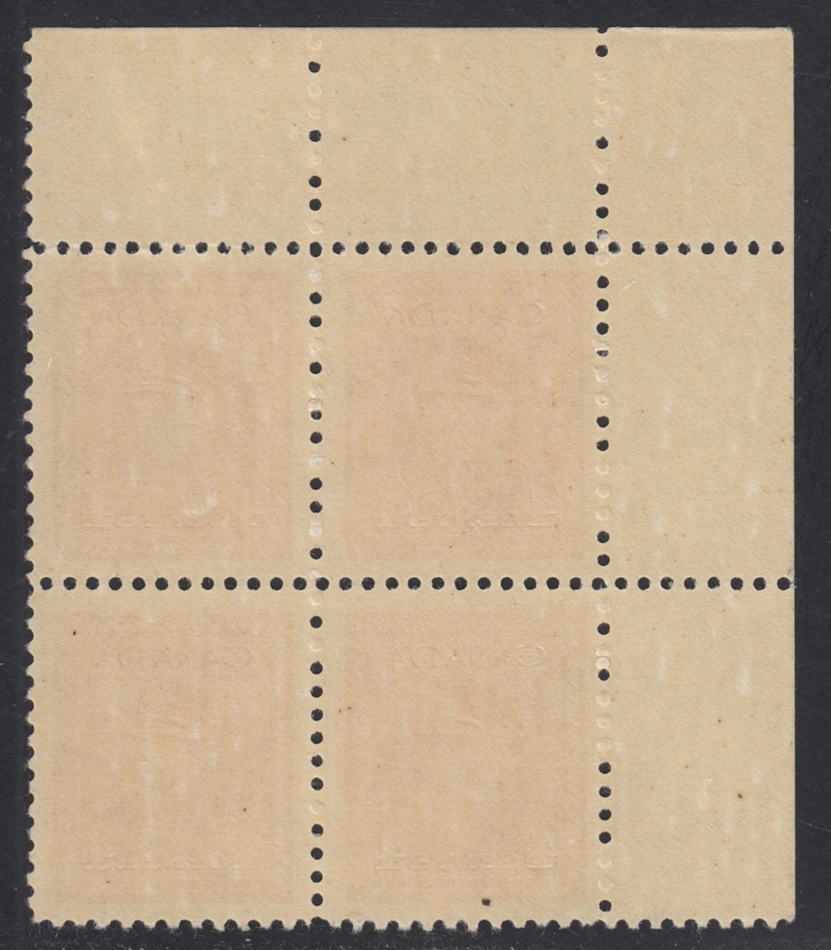 0254CA2108 - Canada #254 - Plate Block, Cracked Plate