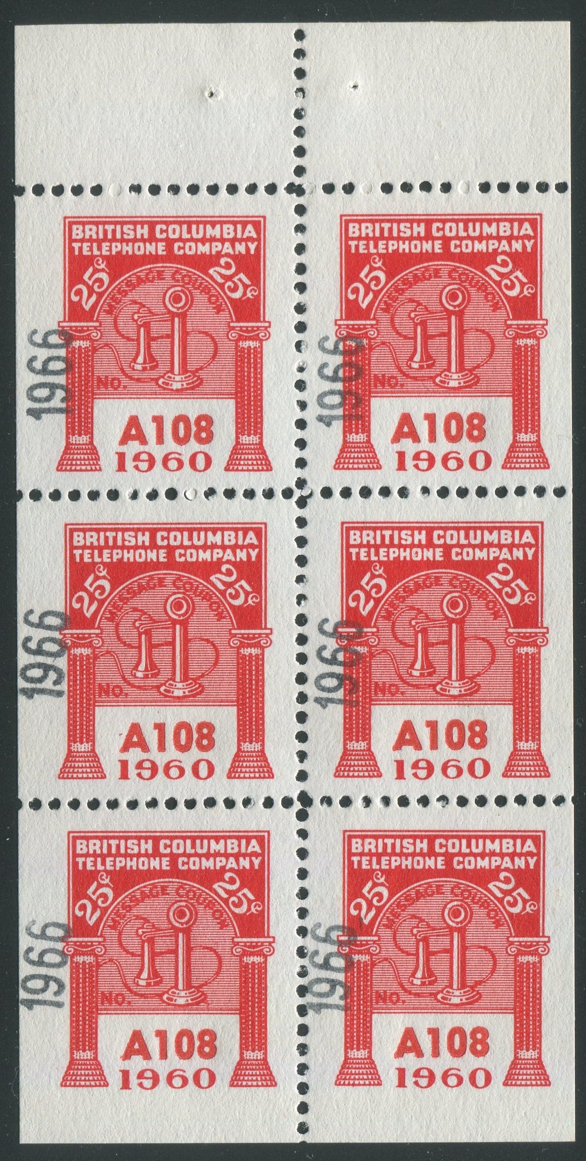 0307BC2302 - BCT209 - Mint Booklet Pane