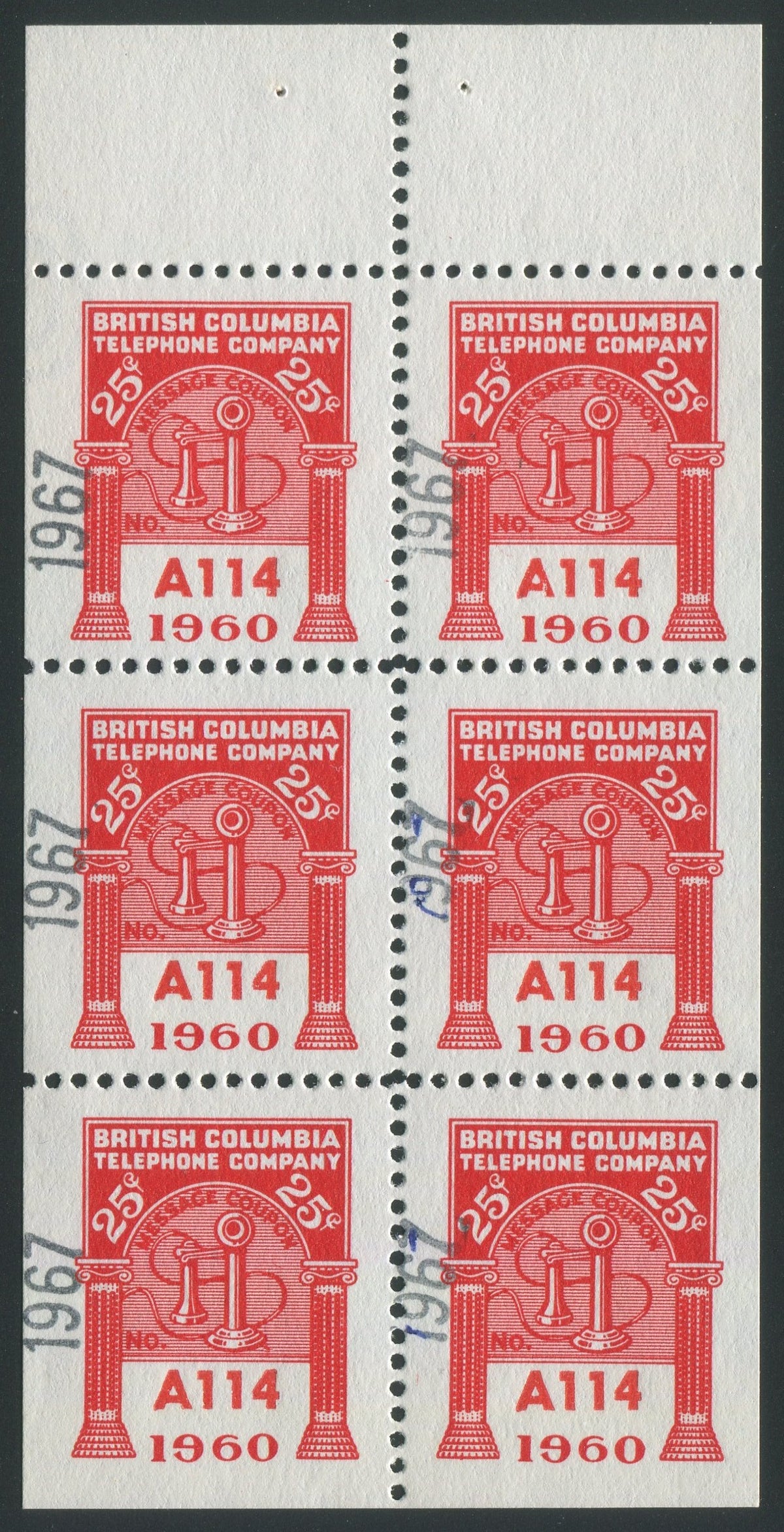 0310BC2302 - BCT212 - Mint Booklet Pane, Watermarked