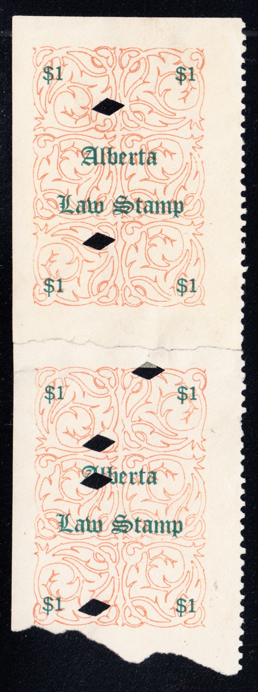 0015AL2204 - AL15b - Used, IMPERF Pair