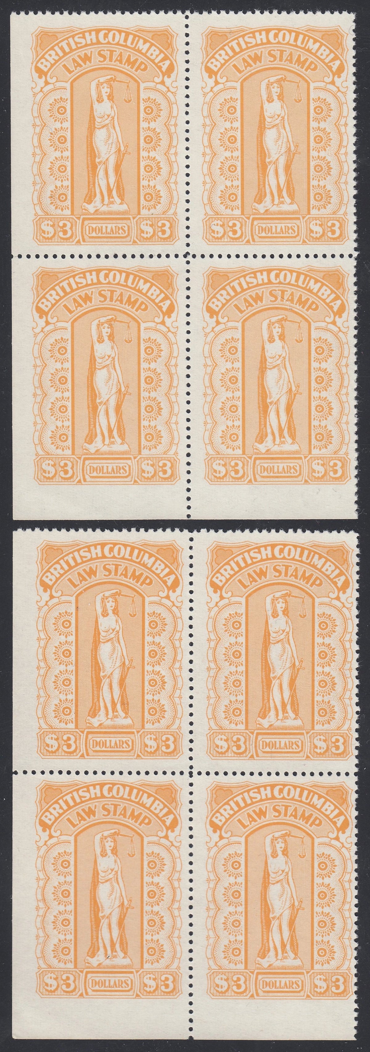 0055BC2204 - BCL55,55a - Mint, Vertical Blocks