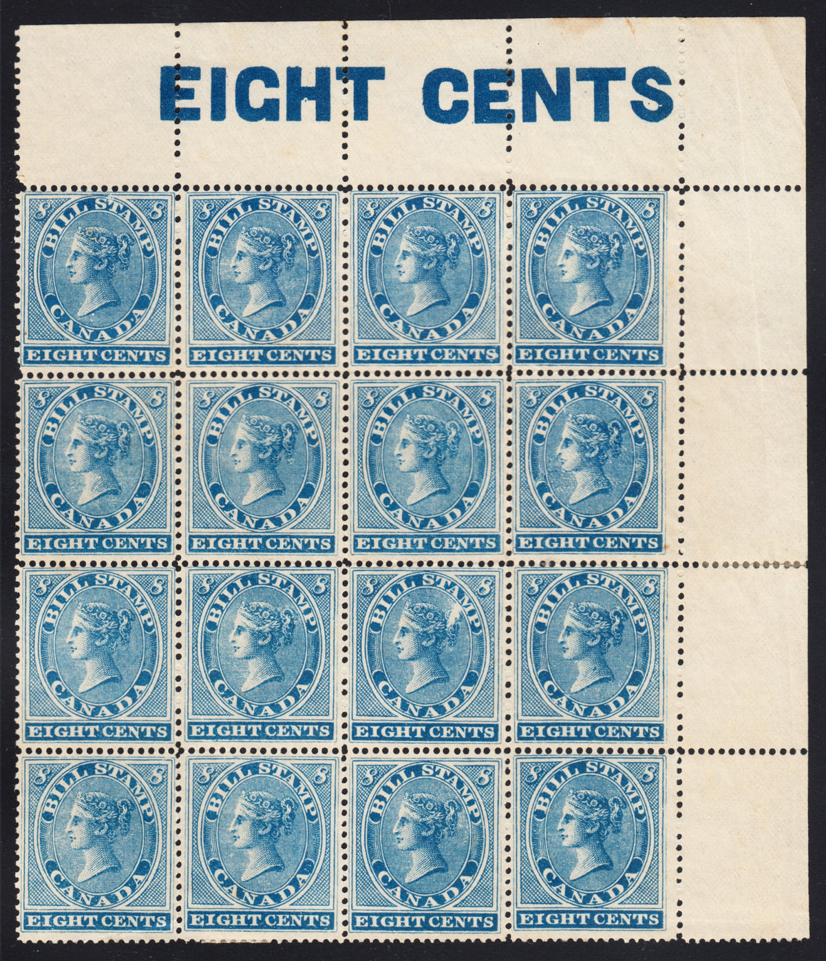 0008FB2203 - FB8a - Mint Block of 16, &#39;Feather in Bun&#39; Variety