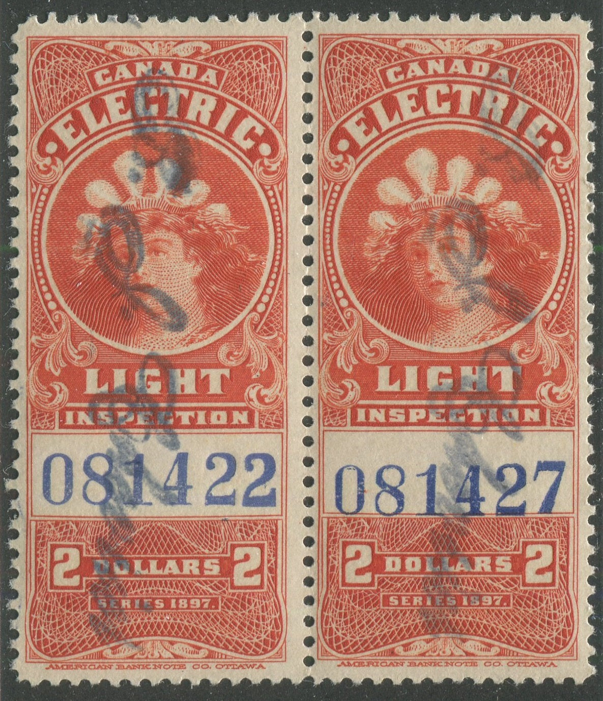 0045FE2304 - FE14 - Mint Pair, Precancelled