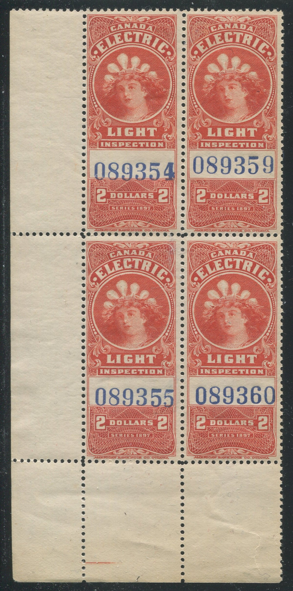 0045FE2304 - FE14b - Mint Corner Block of 4