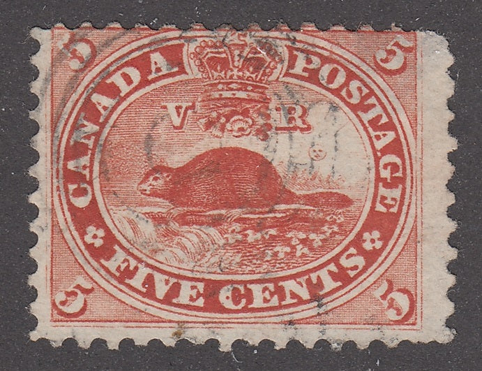 0015CA2201 - Canada #15 - 4 Ring Numeral Cancel &#39;8&#39;