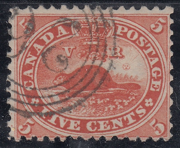 0015CA2201 - Canada #15 - 4 Ring Numeral Cancel &#39;26&#39;