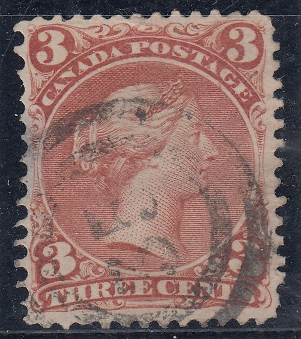 0025CA2201 - Canada #25 - 2 Ring Numeral Cancel &#39;35&#39;