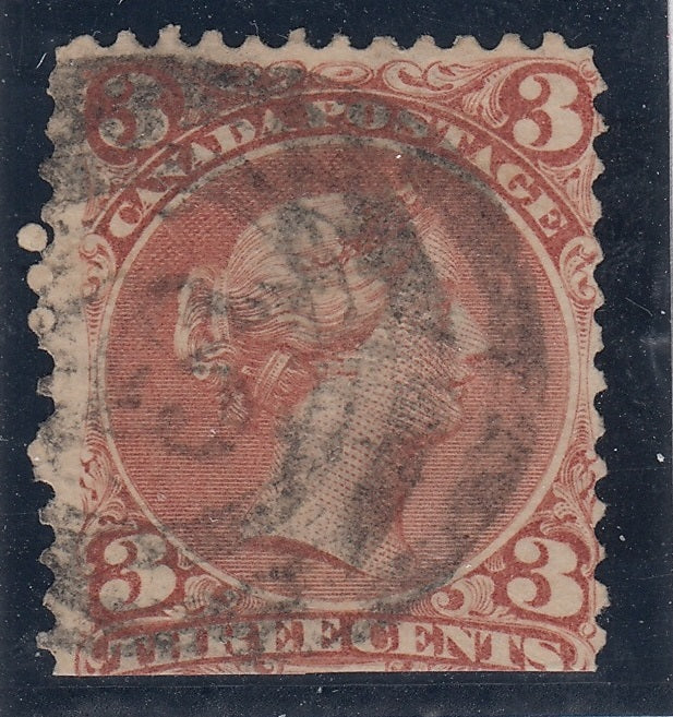 0025CA2201 - Canada #25 - 3 Ring Numeral Cancel &#39;23&#39;