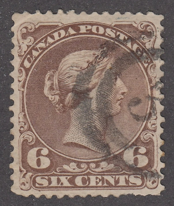 0027CA2105 - Canada #27,  2-Ring Numeral Cancel &#39;3&#39;