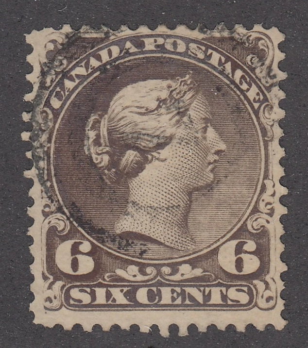 0027CA2105 - Canada #27,  2-Ring Numeral Cancel &#39;7&#39;