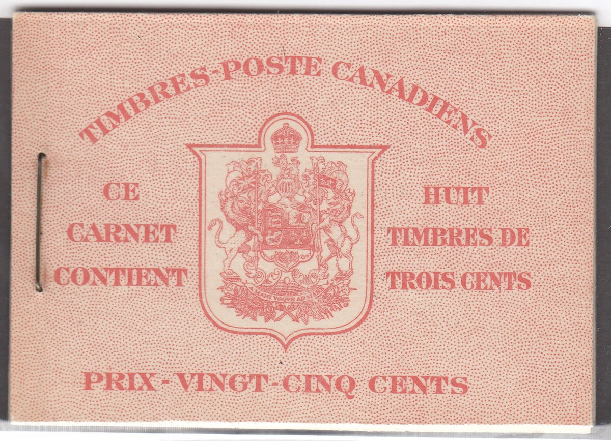 0251CA2102 - Canada BK34d - Complete French Booklet