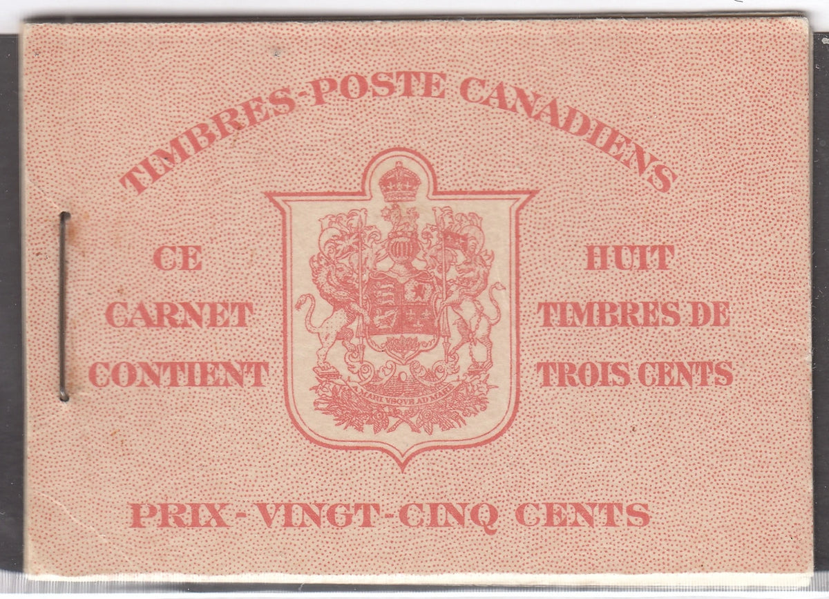 0251CA2102 - Canada BK34d - Complete French Booklet