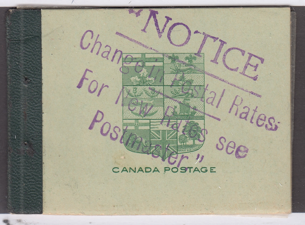 0104CA2102 - Canada BK3e - Empty Booklet