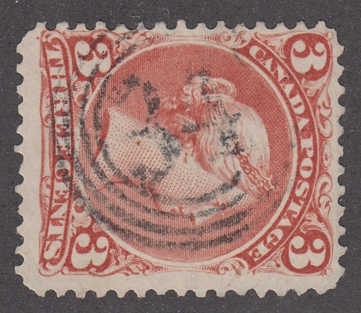 0025CA2103 - Canada #25, 4-Ring Numeral Cancel &#39;34&#39;