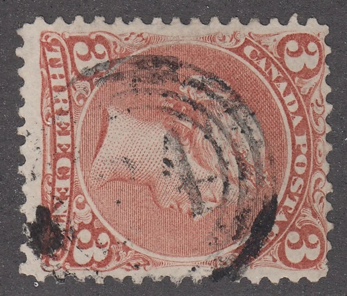 0025CA2103 - Canada #25, 4-Ring Numeral Cancel &#39;34&#39;