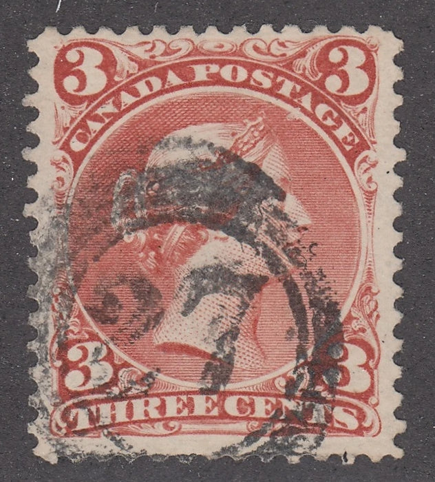 0025CA2103 - Canada #25, 4-Ring Numeral Cancel &#39;27&#39;