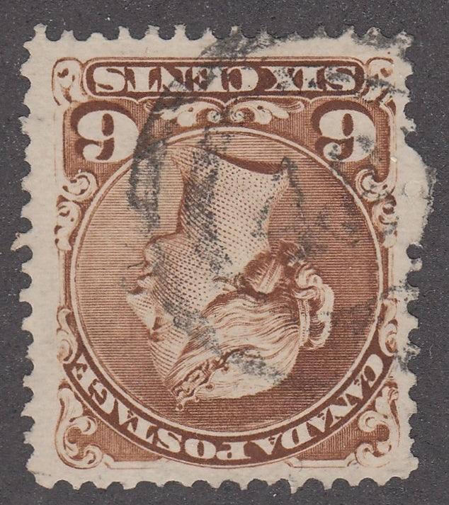 0027CA2103 - Canada #27a, 2-Ring Numeral Cancel &#39;48&#39;