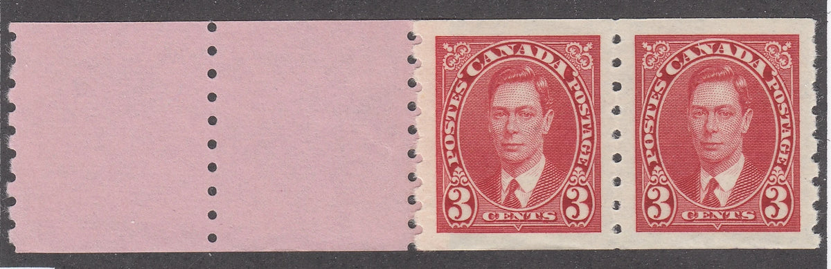 0240CA2105 - Canada #240 - Mint Coil Pair Start Strip