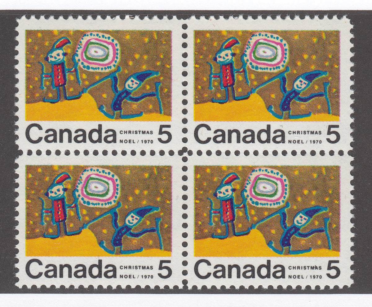 0522CA2111 - Canada #522i - Mint Block, Dot Between &#39;M&#39; and &#39;A&#39;