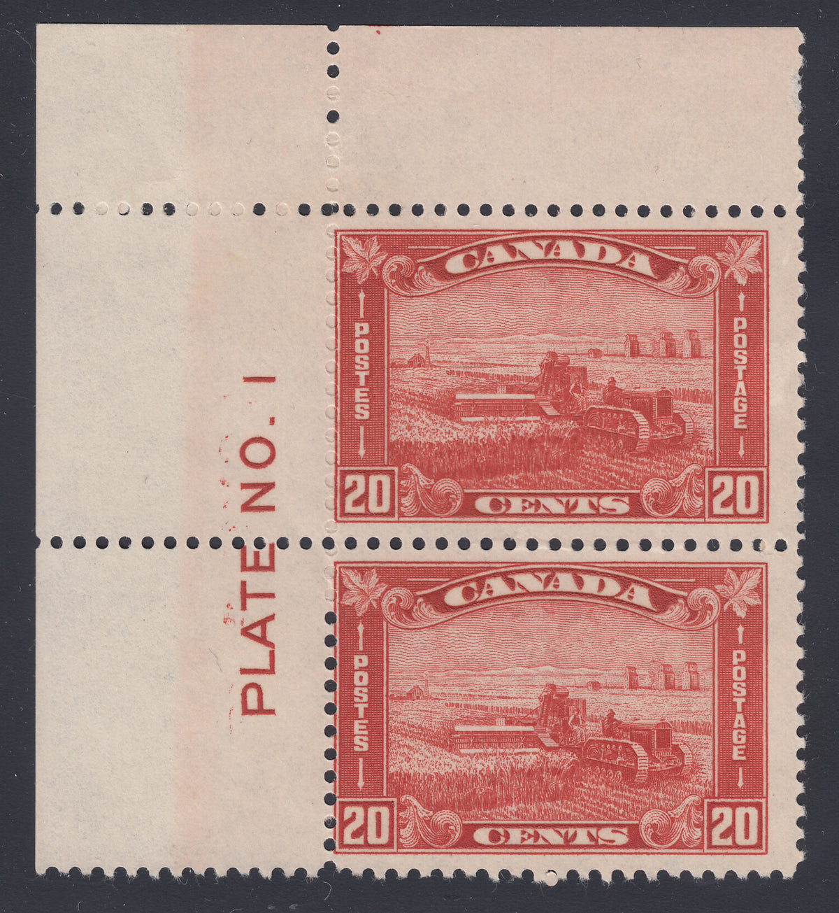 0175CA1802 - Canada #175 - Mint Plate Pair, DBL Plate #