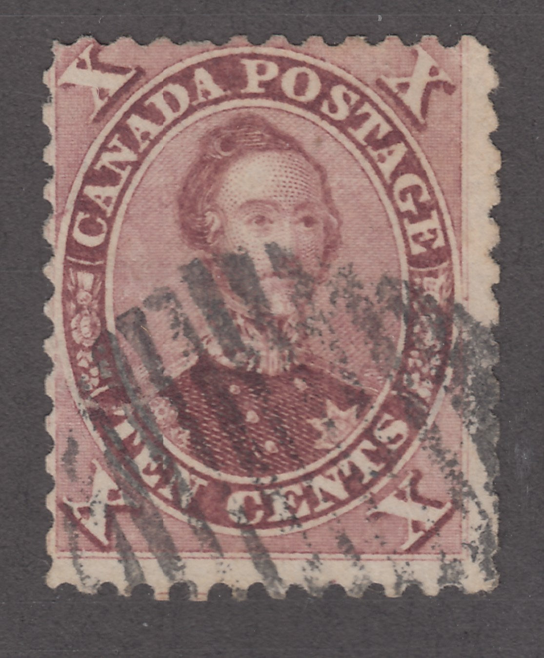 0017CA1712 - Canada #17vi - Used &#39;C Flaw&#39;