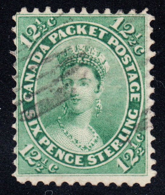 0018CA2104 - Canada #18vi - Used, Stitch Watermark