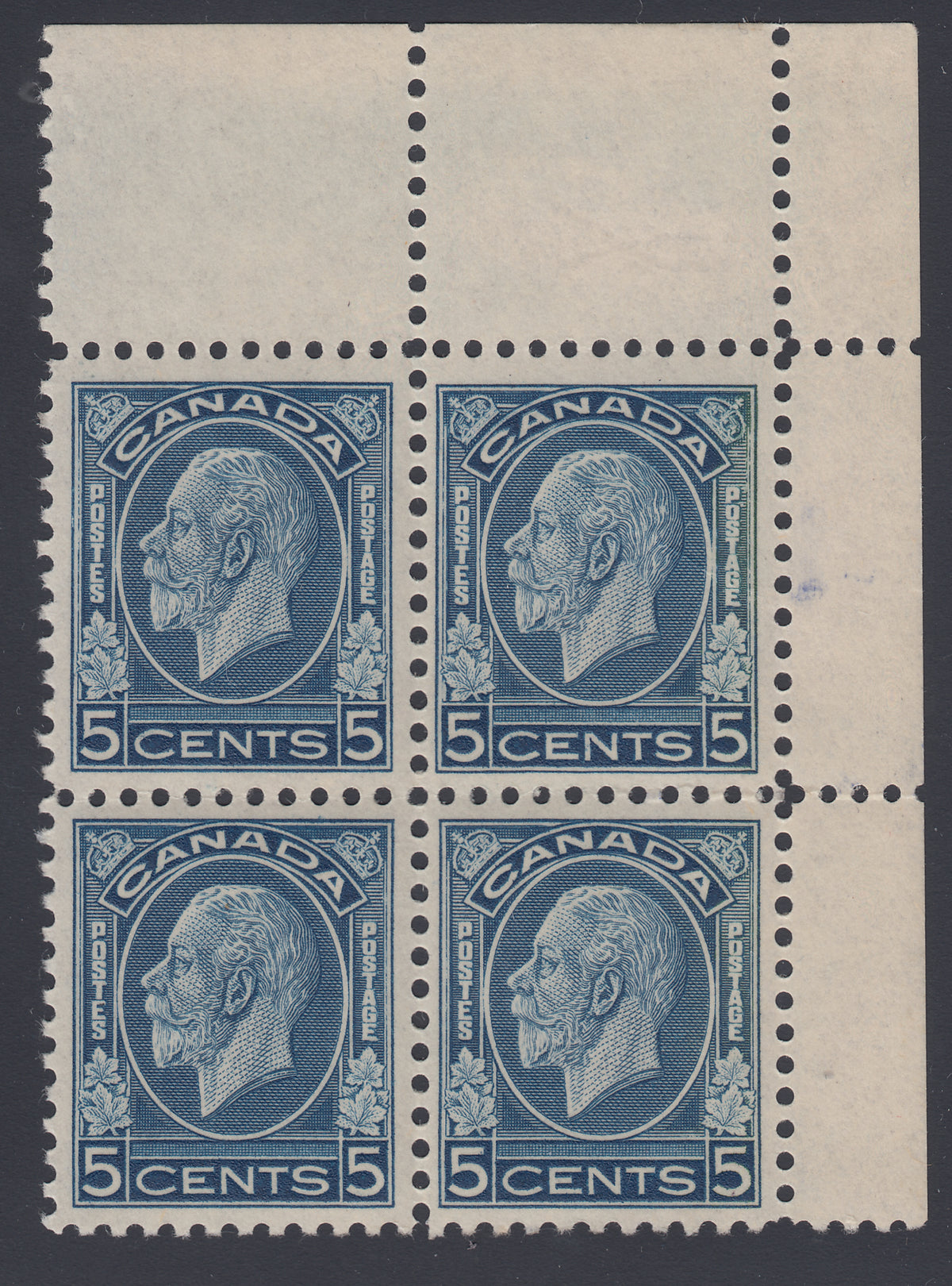 0199CA1805 - Canada #199i - Mint Major Re-Entry Corner Block of 4