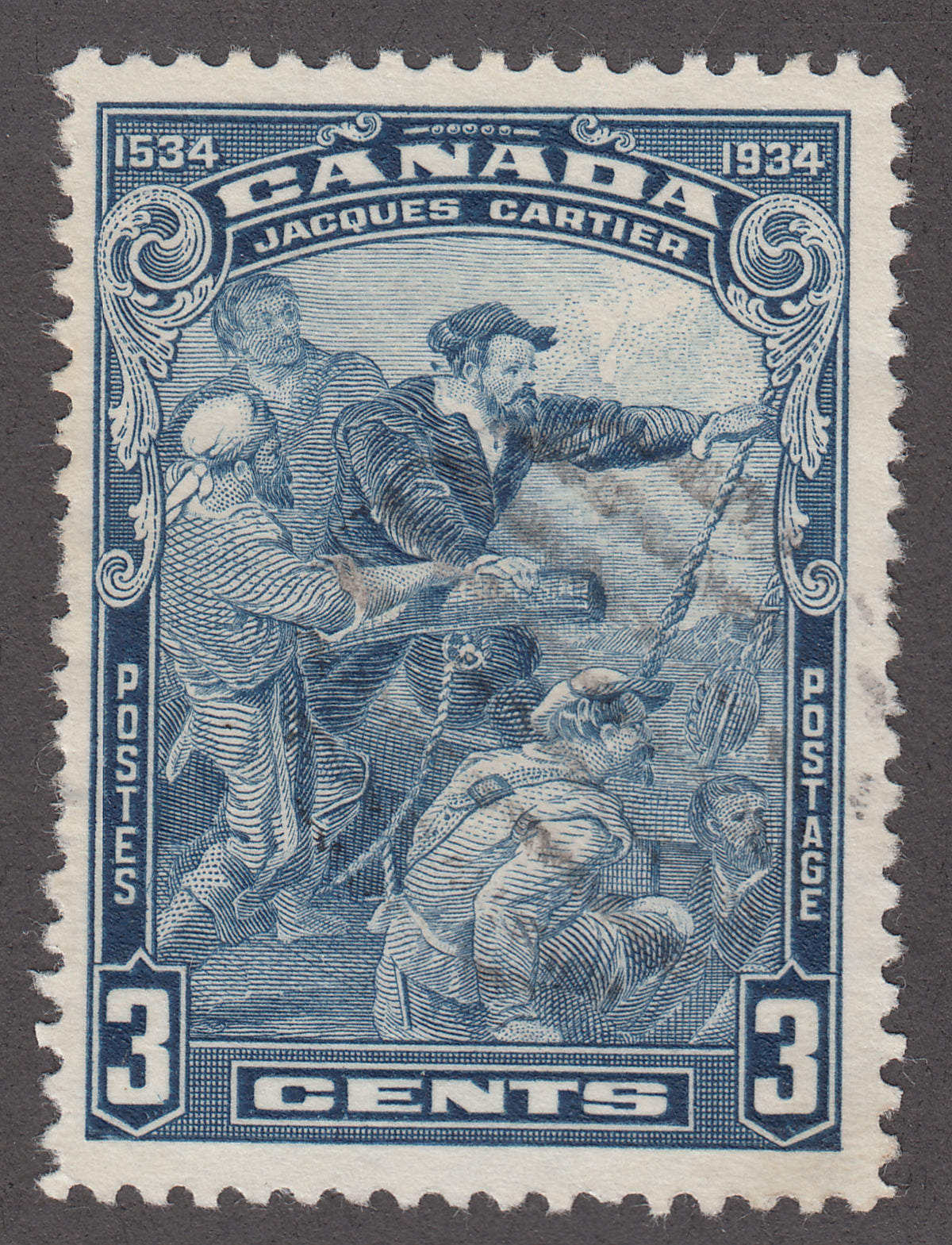 0208CA1805 - Canada #208i Used, &#39;Burr on Shoulder&#39; Variety